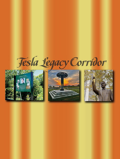 Nikola Information Panel on Goat Island